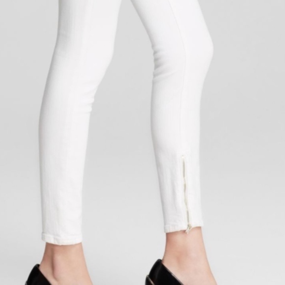 J Brand Hanna Cropped Zip White Jeans - Picture 3 of 8